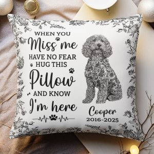 Dog Memorial Toile De Jouy Sympathy Gift - Personalized Pillow (Insert Included)