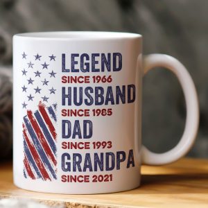 Legend, Husband, Dad And Grandpa - Personalized Mug
