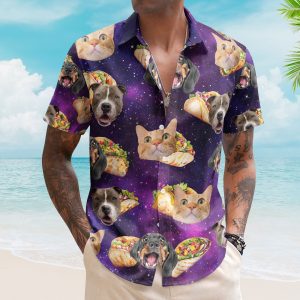 Taco Dog Cat - Personalized Photo Hawaiian Shirt